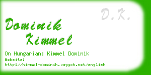 dominik kimmel business card